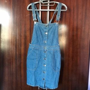 Jean skirt overalls